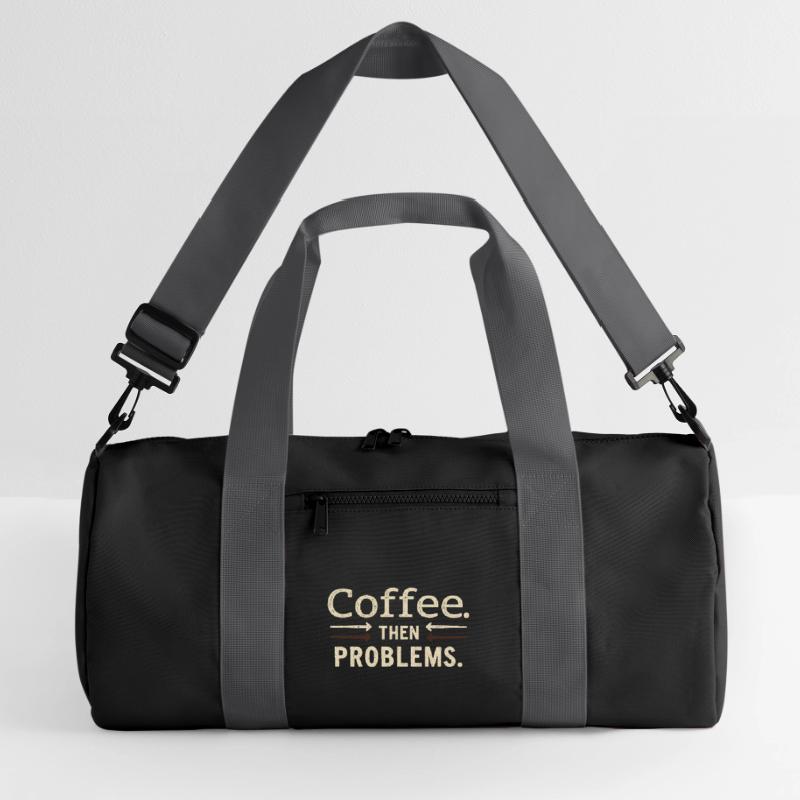 Coffee, then problems saying Recycled Duffel Bag