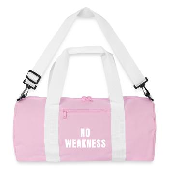 Keine Schwäche Stärke Macht Denkweise Erfolg Wachstum - Recycelte Duffel Bag - Rosa/Weiß - Vorne