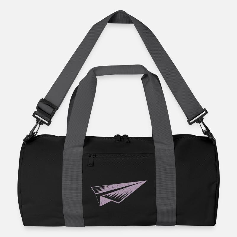 Papierflieger Silhouette Grunge Stil Recycelte Duffel Bag