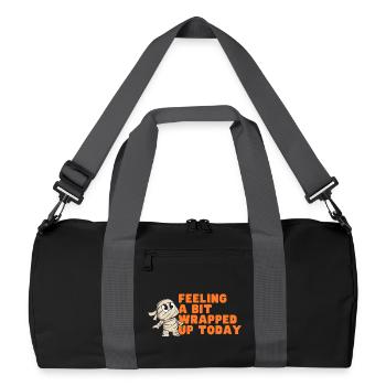 Wrapped Up Today Mummy Graphic Tee - Recycled Duffel Bag - black/graphite grey - Front