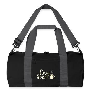 Cozy Season Autumn Drink - Recycled Duffel Bag - black/graphite grey - Front
