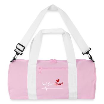 Sentez votre cœur dire - Sac de sport recyclé - rose/blanc - Devant