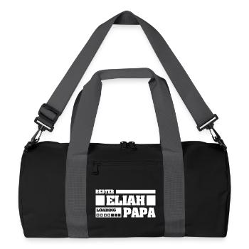 Prénom Eliah - Sac de sport recyclé - noir/gris graphite - Devant