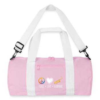 Saxophone - Sac de sport recyclé - rose/blanc - Devant