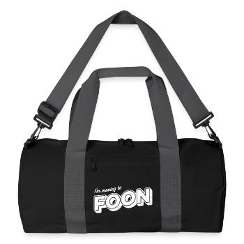 Je déménage à Foon - Sac de sport recyclé - noir/gris graphite - Devant