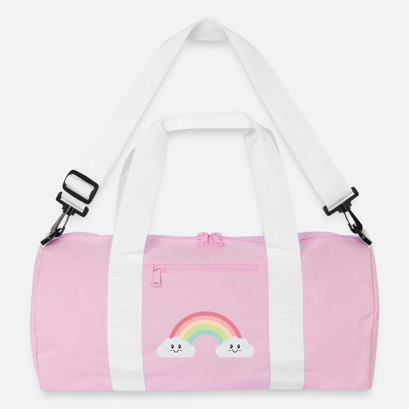 Rainbow clouds Recycled Duffel Bag