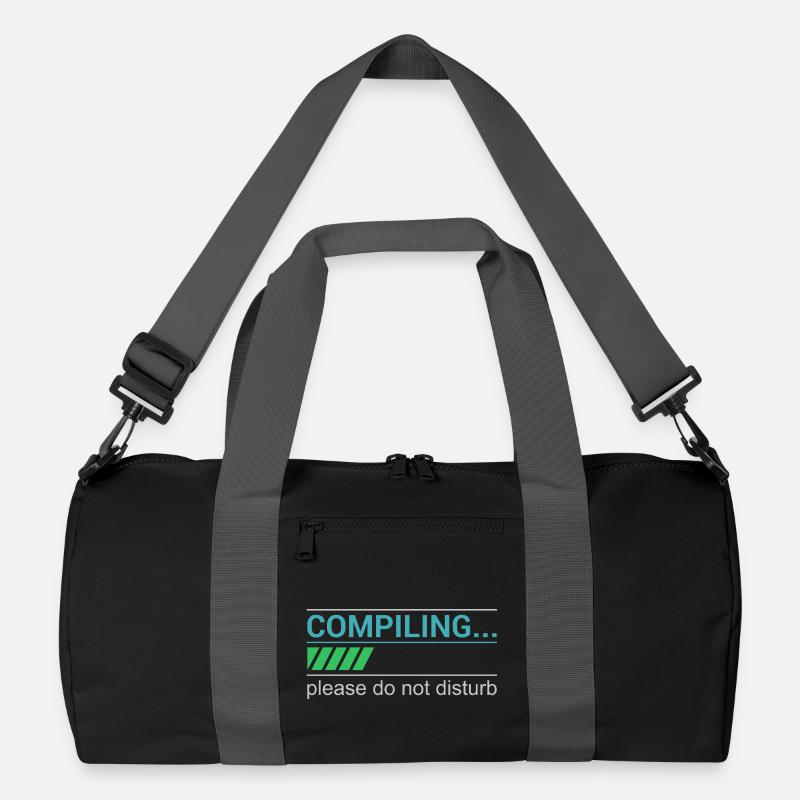 Lustiges Programmierer T-Shirt - Compiling Please Recycelte Duffel Bag