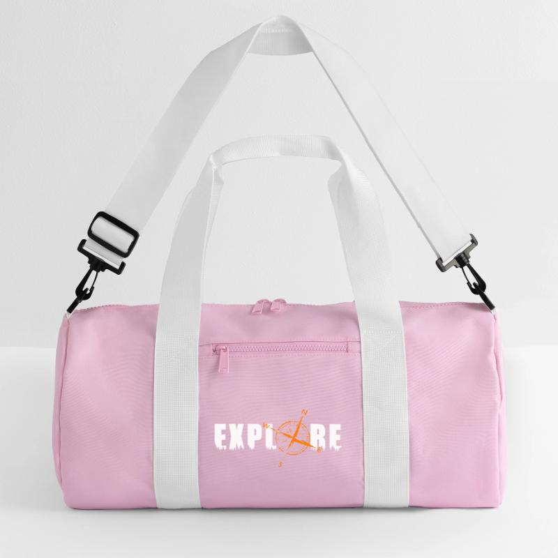Explore Motiv mit einem Kompass Recycelte Duffel Bag