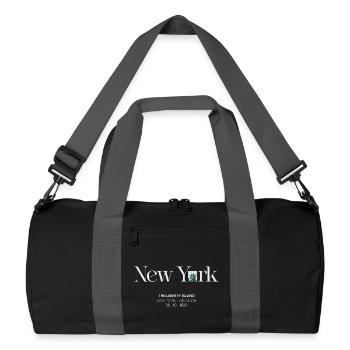 Skyline néon de Liberty Island - Sac de sport recyclé - noir/gris graphite - Devant