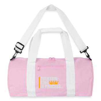 Trop réfléchir en processus Drôle de dicto sombre Logo - Sac de sport recyclé - rose/blanc - Devant