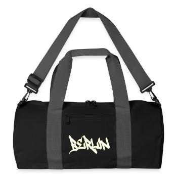 Berlin Graffiti Brown Schriftzug - Recycelte Duffel Bag - Schwarz/Graphitgrau - Vorne