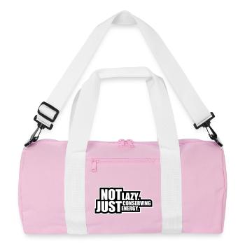 Pas paresseux, juste économiser de l’énergie, drôle de paresseux à dire - Sac de sport recyclé - rose/blanc - Devant