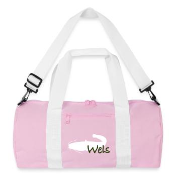 Wels - Recycelte Duffel Bag - Rosa/Weiß - Vorne