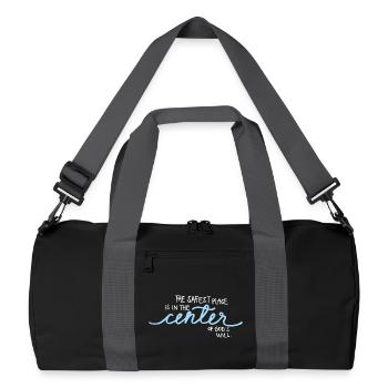 L’endroit le plus sûr (sombre) - Sac de sport recyclé - noir/gris graphite - Devant