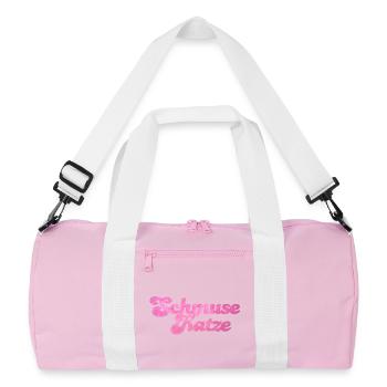 Schmusekatze Katze Handschrift Fell flauschig - Recycelte Duffel Bag - Rosa/Weiß - Vorne