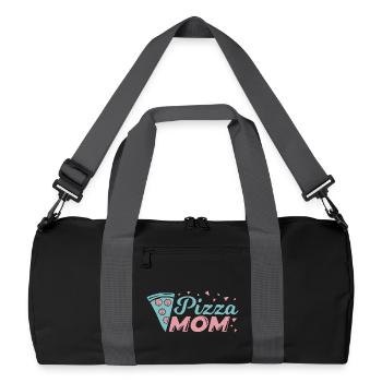 Pizza Mutter - Recycelte Duffel Bag - Schwarz/Graphitgrau - Vorne