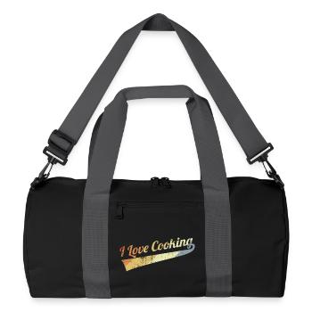 Amoureux de la cuisine - Sac de sport recyclé - noir/gris graphite - Devant