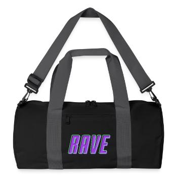 Rétro 80 ' s 90 ' s Rave lettrage - Sac de sport recyclé - noir/gris graphite - Devant