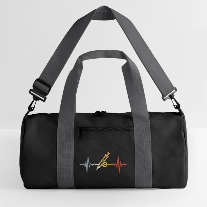 Veterinary Syringe ECG Recycled Duffel Bag