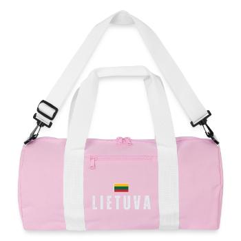 Flag of Lithuania, Lithuanian patriot - Recycled Duffel Bag - pink/white - Front