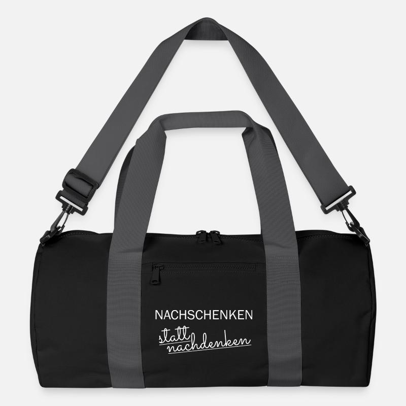 Se remplir au lieu de réfléchir - Sac de sport recyclé - noir/gris graphite