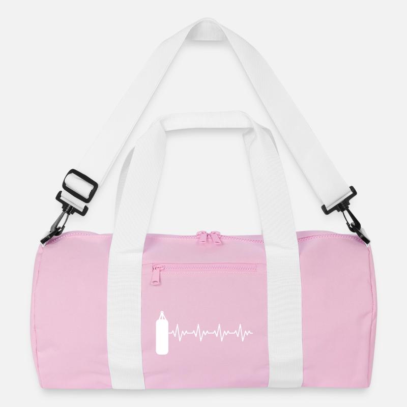 Boxer_2_EKG_weiss Recycelte Duffel Bag
