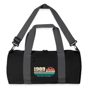 36e anniversaire 1989 Vintage 1989 Retro Sunset - Sac de sport recyclé - noir/gris graphite - Devant