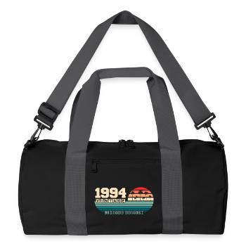 31. Geburtstag 1994 Vintage 1994 Retro Sunset - Recycelte Duffel Bag - Schwarz/Graphitgrau - Vorne