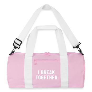 I Break Together Denglish - Recycelte Duffel Bag - Rosa/Weiß - Vorne