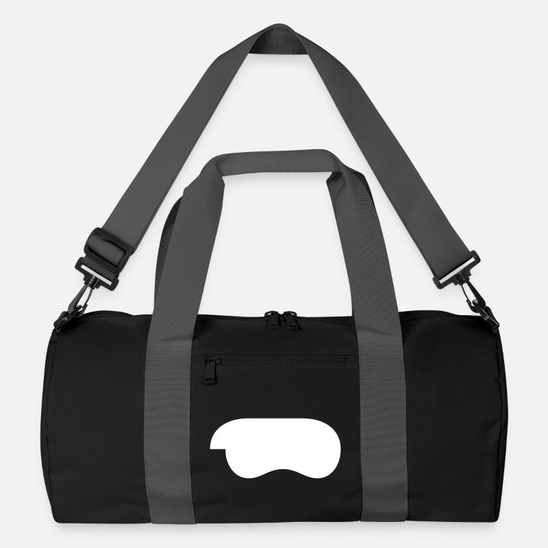 controller-weiss - Recycelte Duffel Bag - Schwarz/Graphitgrau