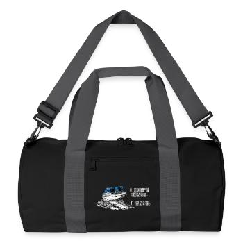 Don't Chase. Wait. – Cool Alligator Meme - Recycled Duffel Bag - black/graphite grey - Front