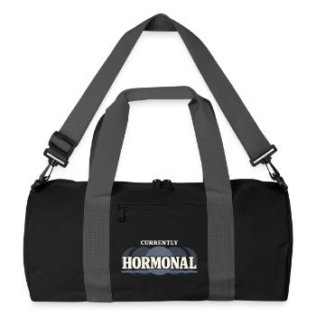 Perimenopause Humor Perimenopause - Recycelte Duffel Bag - Schwarz/Graphitgrau - Vorne