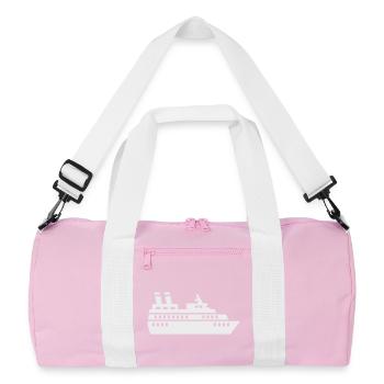 Cruise Ship Silhouette Cruise Ship - Recycled Duffel Bag - pink/white - Front