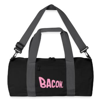 Bacon Bacon Food Funny Meat Foodie - Recycled Duffel Bag - black/graphite grey - Front