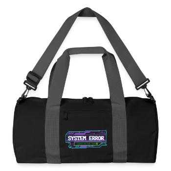 System Error – coffee.exe not found - Recycelte Duffel Bag - Schwarz/Graphitgrau - Vorne