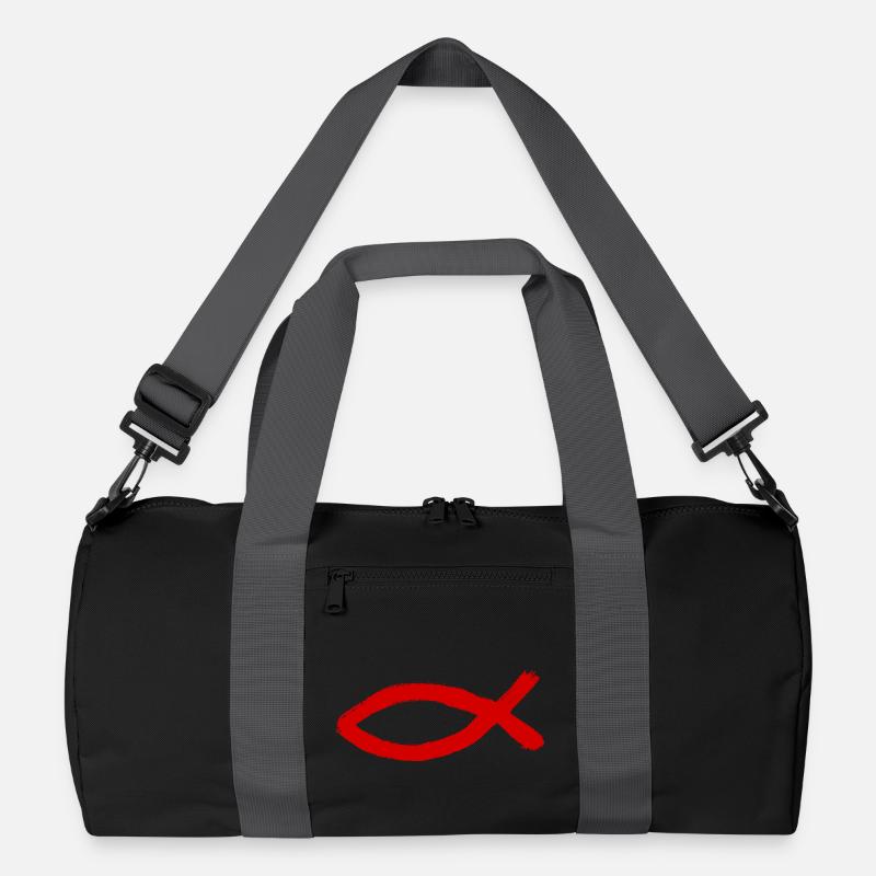 Jesus fish Ichthys fish fish Recycled Duffel Bag