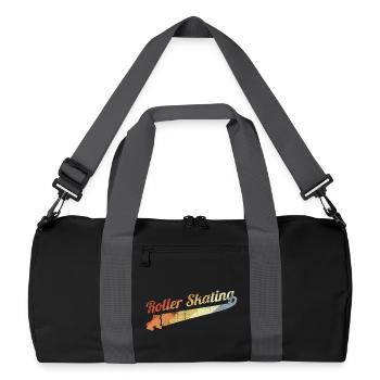 Vintage roller skating - Recycled Duffel Bag - black/graphite grey - Front