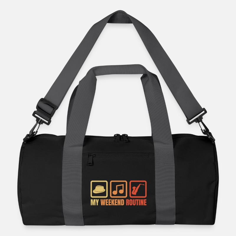 Saxophonist Wochenendroutine Recycelte Duffel Bag