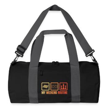 Chess Weekend - Recycled Duffel Bag - black/graphite grey - Front