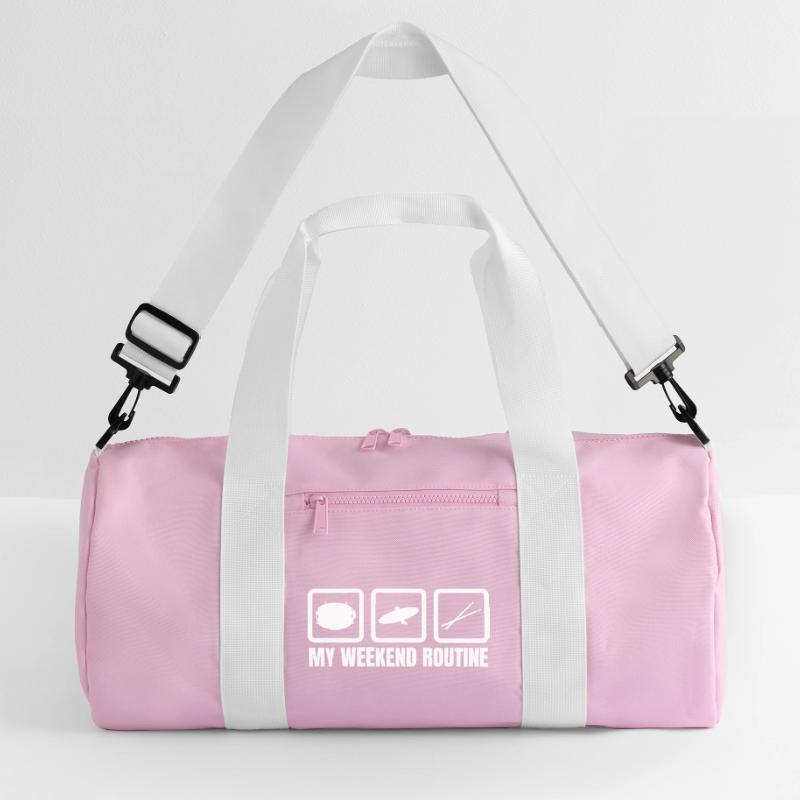 Drummer Weekend Routine Recycled Duffel Bag