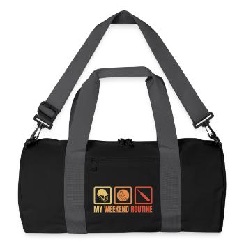 Meine Wochenendroutine - Recycelte Duffel Bag - Schwarz/Graphitgrau - Vorne