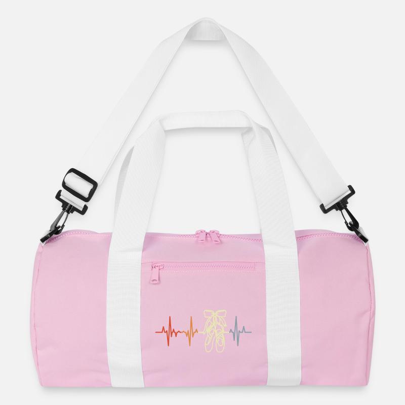 Vintage Ballettschuhe Kardiogramm Recycelte Duffel Bag