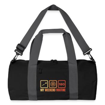 Darts Players Weekend Routine - Recycled Duffel Bag - black/graphite grey - Front