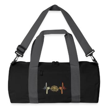 PIzza Vintage Look - Sac de sport recyclé - noir/gris graphite - Devant