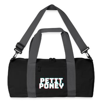 Petit poney - Sac de sport recyclé - noir/gris graphite - Devant
