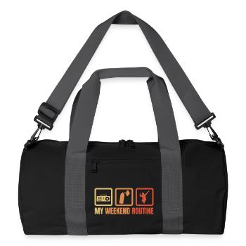 Break Dancer Wochenendroutine - Recycelte Duffel Bag - Schwarz/Graphitgrau - Vorne