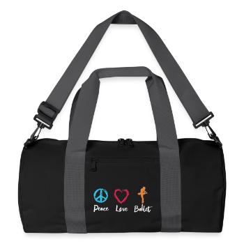 Peace Love Ballet - Sac de sport recyclé - noir/gris graphite - Devant
