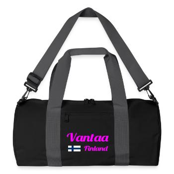 Vantaa Finnland Drucken - Recycelte Duffel Bag - Schwarz/Graphitgrau - Vorne