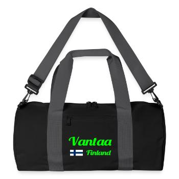 Vantaa Finnland Drucken - Recycelte Duffel Bag - Schwarz/Graphitgrau - Vorne