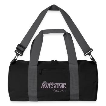 Legendary since 1975 Vintage - Recycled Duffel Bag - black/graphite grey - Front